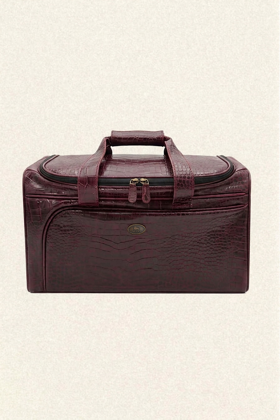Bordeaux Reserve Croc Leather Duffle Bag