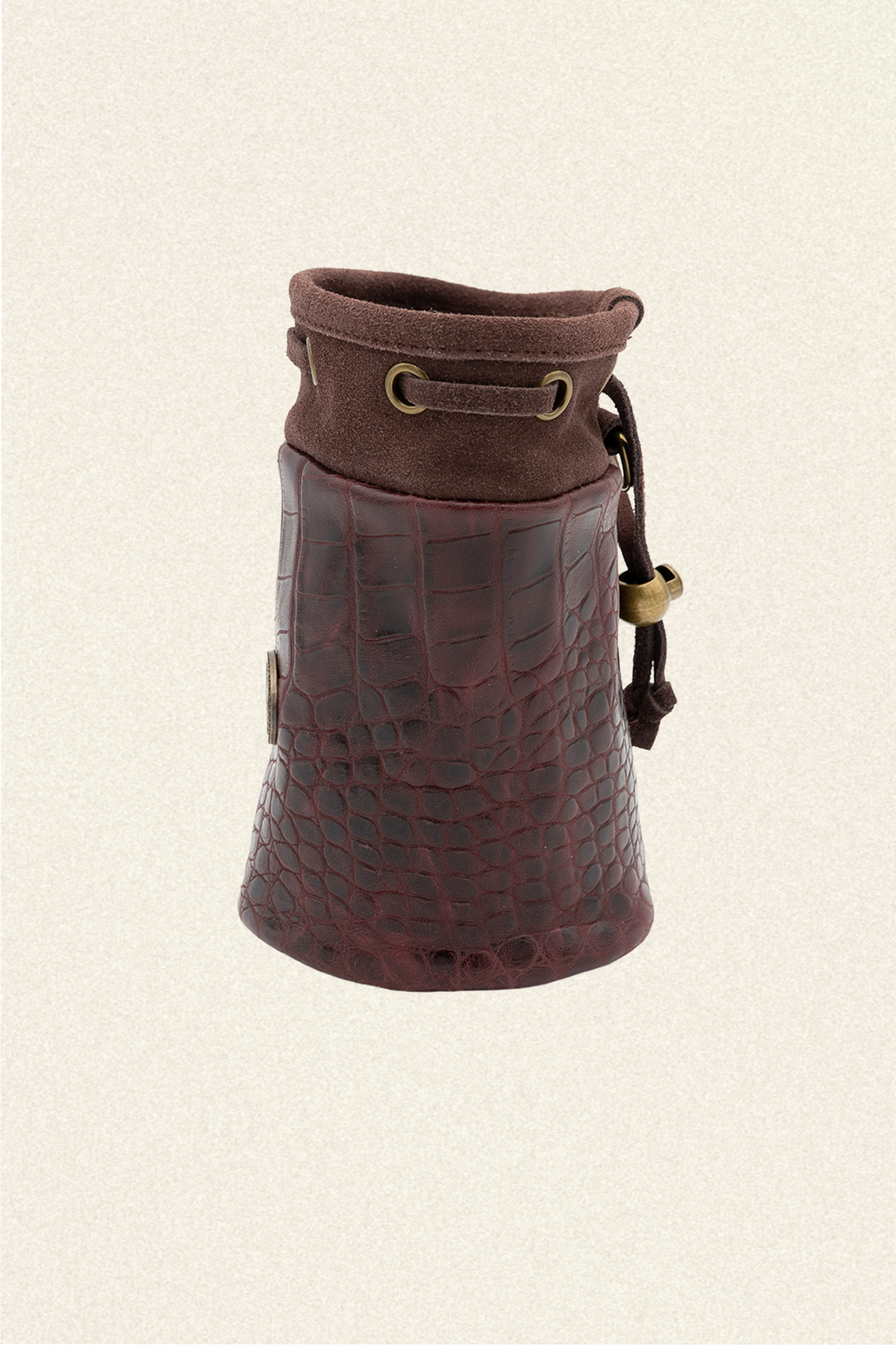 Bordeaux Reserve Croc Leather Valuables Bag