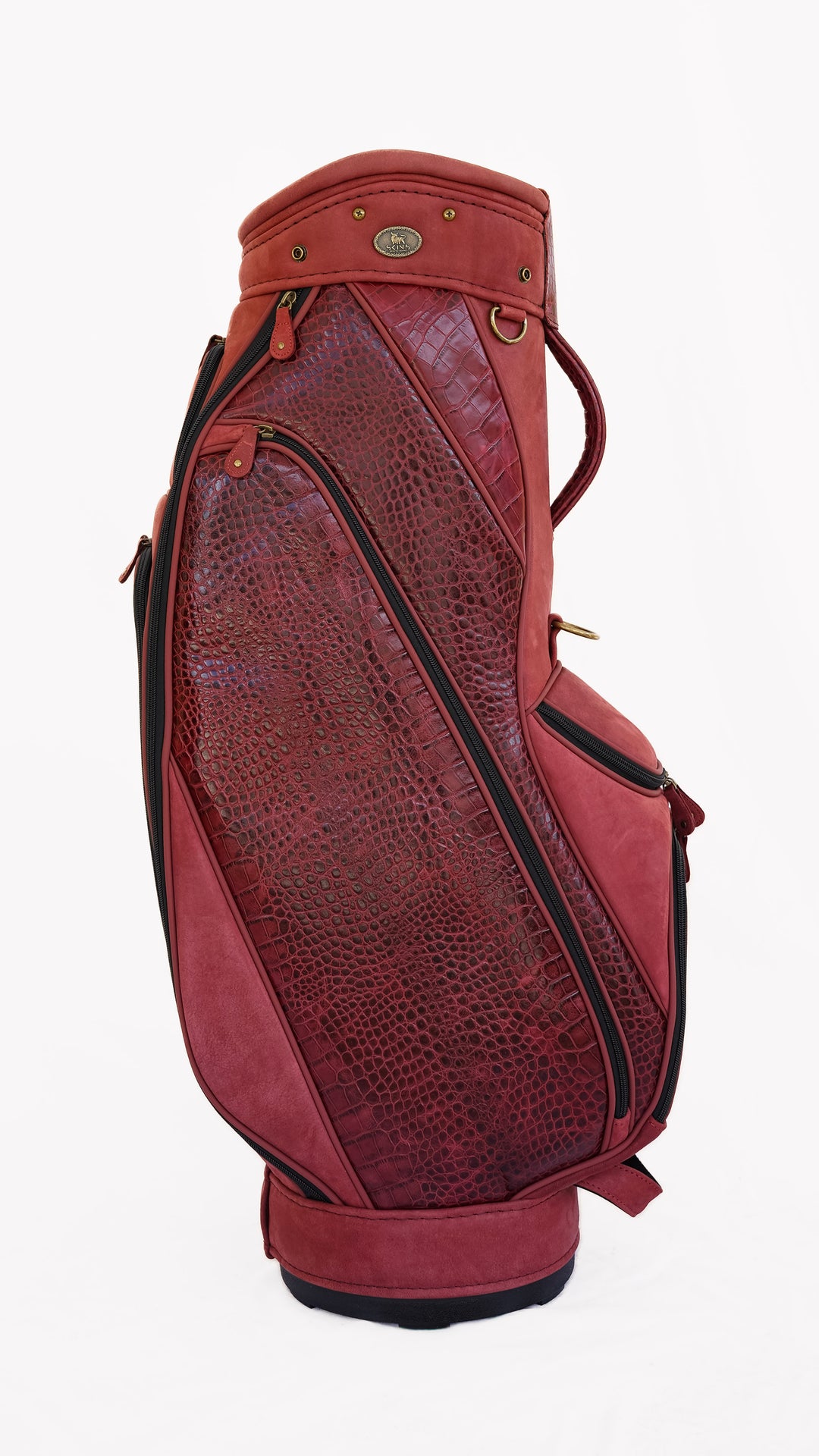 Crimson Estate Croc Leather Golf Bag