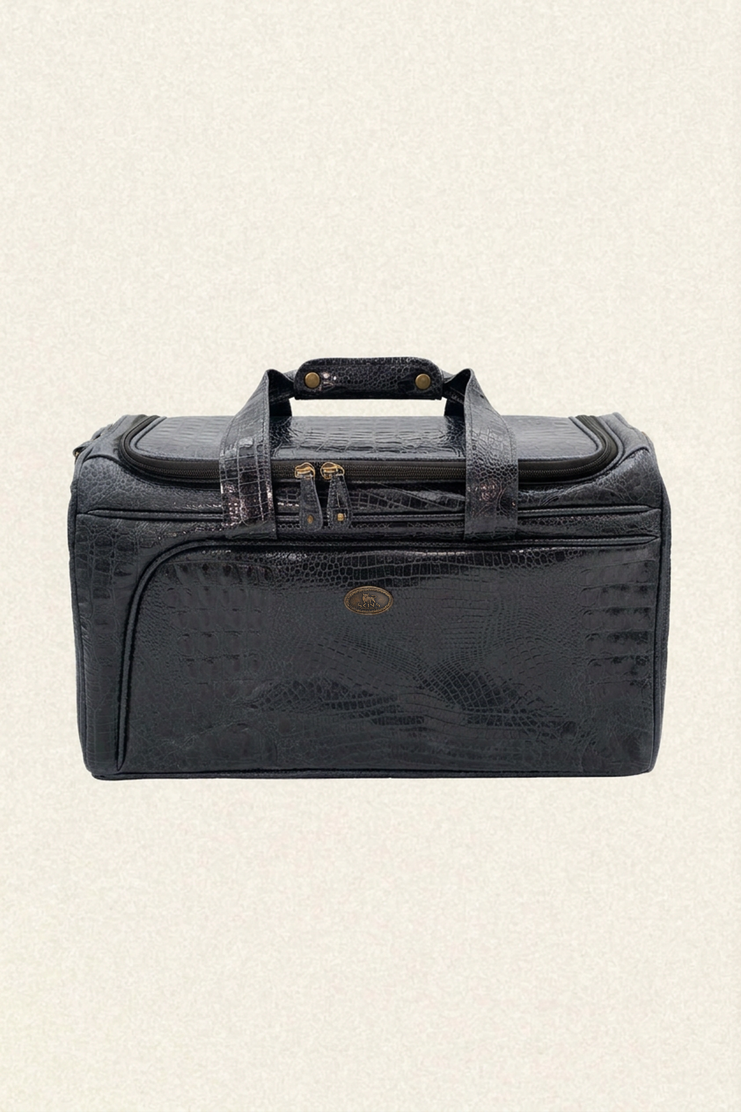 Midnight Reserve Croc Leather Duffle Bag