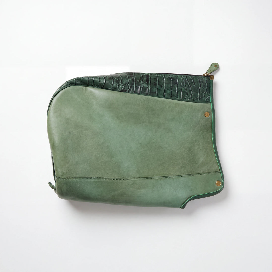 Sage Croc Leather Golf Bag