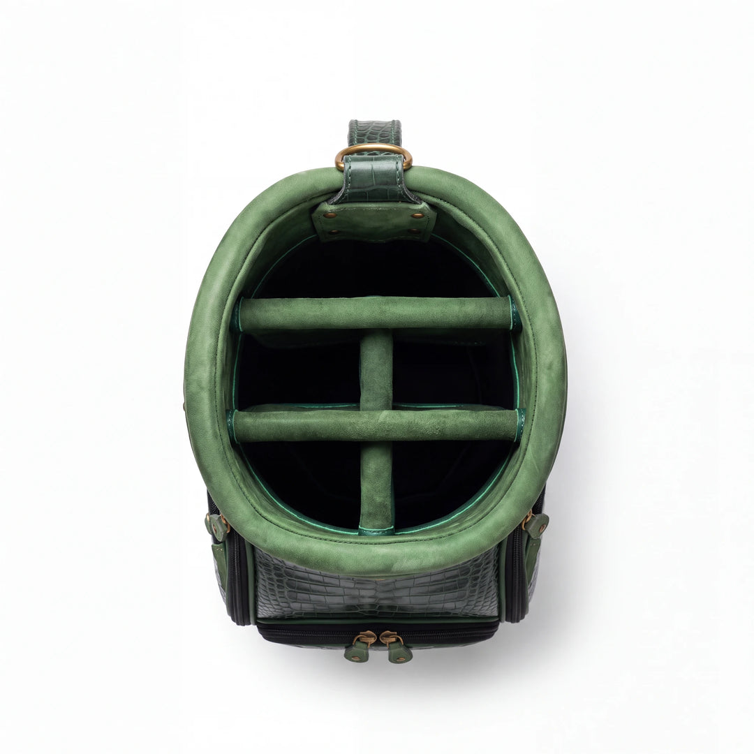Sage Croc Leather Golf Bag