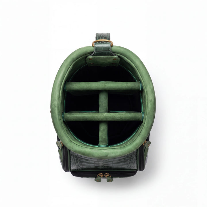 Sage Croc Leather Golf Bag