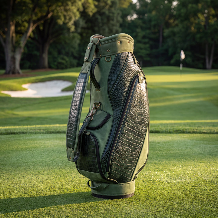 Sage Croc Leather Golf Bag