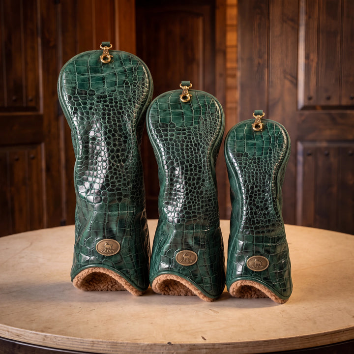 Emerald Croc Leather Golf Headcover