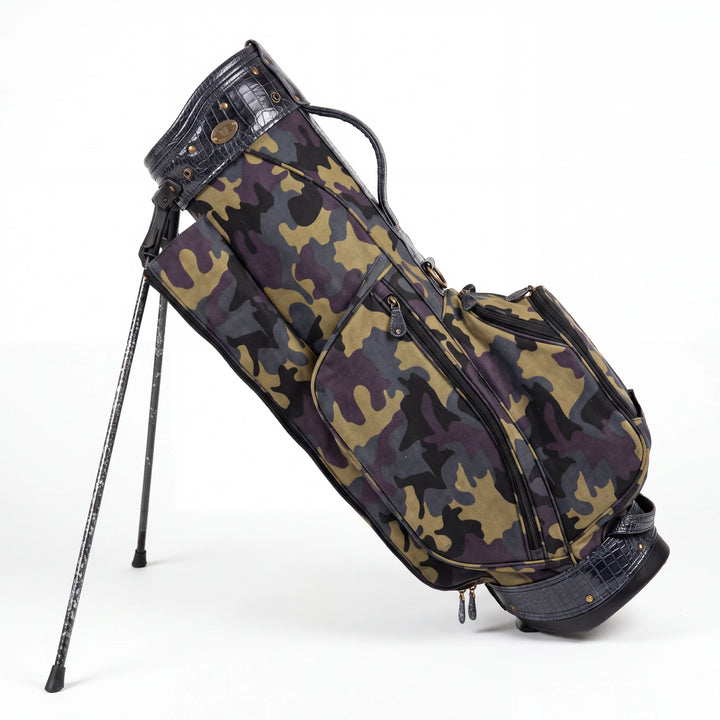 Field Camo Croc Leather Stand Golf Bag