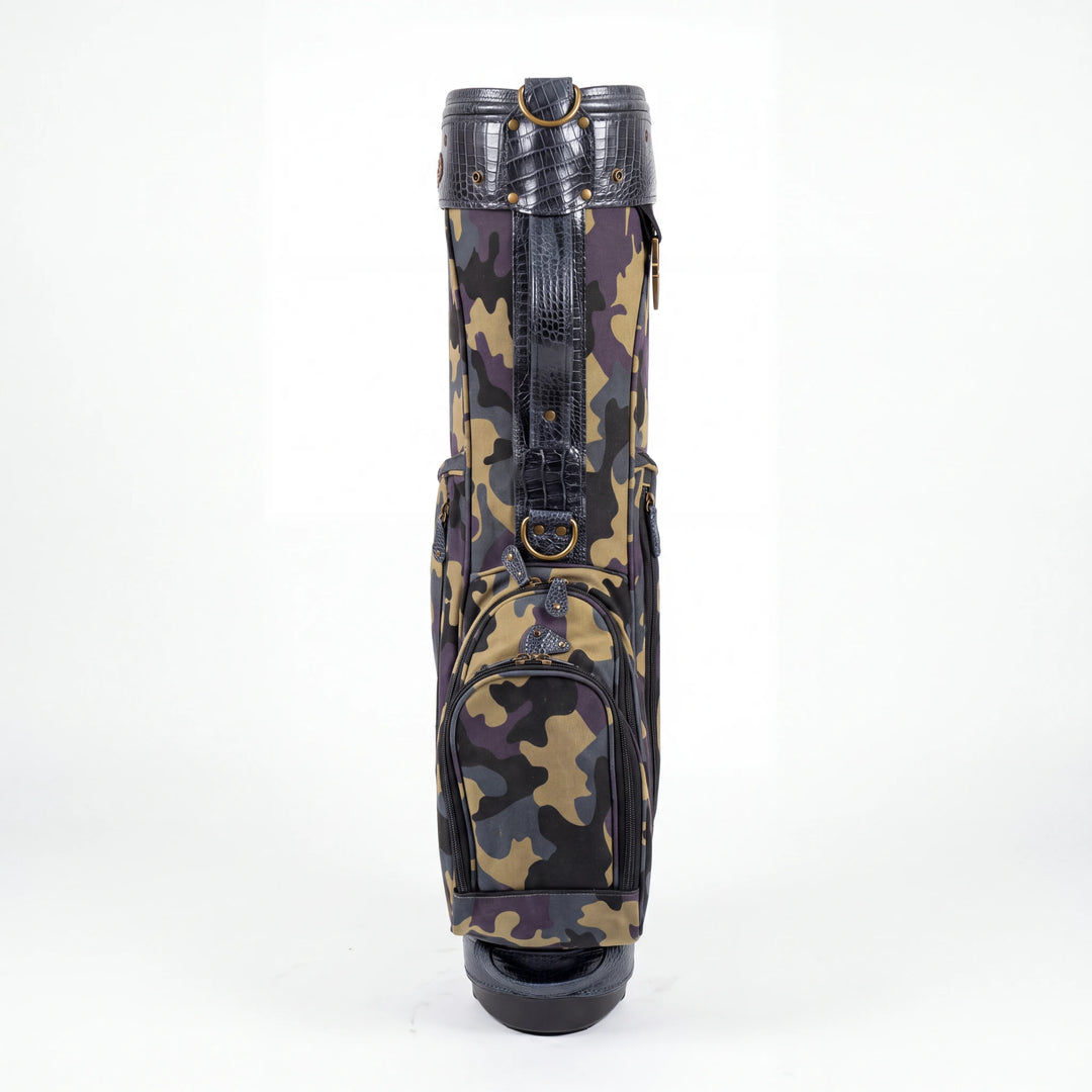 Field Camo Croc Leather Stand Golf Bag