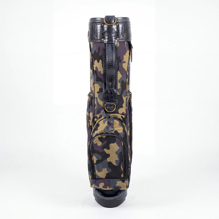 Field Camo Croc Leather Stand Golf Bag
