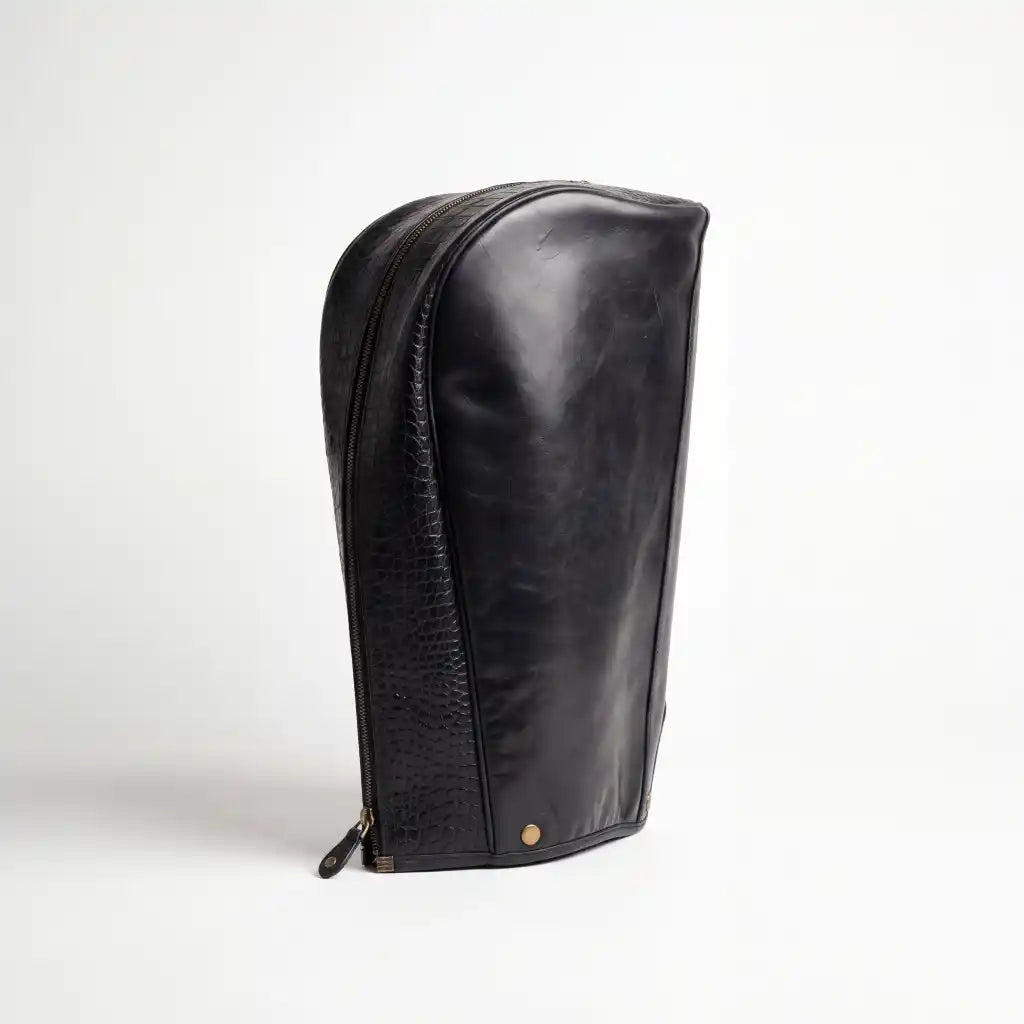 Black Croc Leather Golf Bag