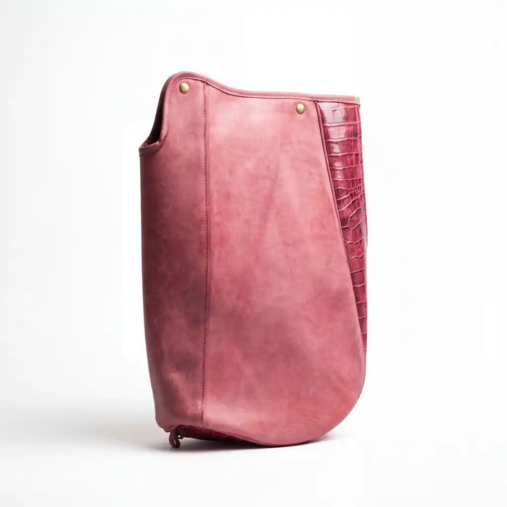 Red Croc Leather Golf Bag