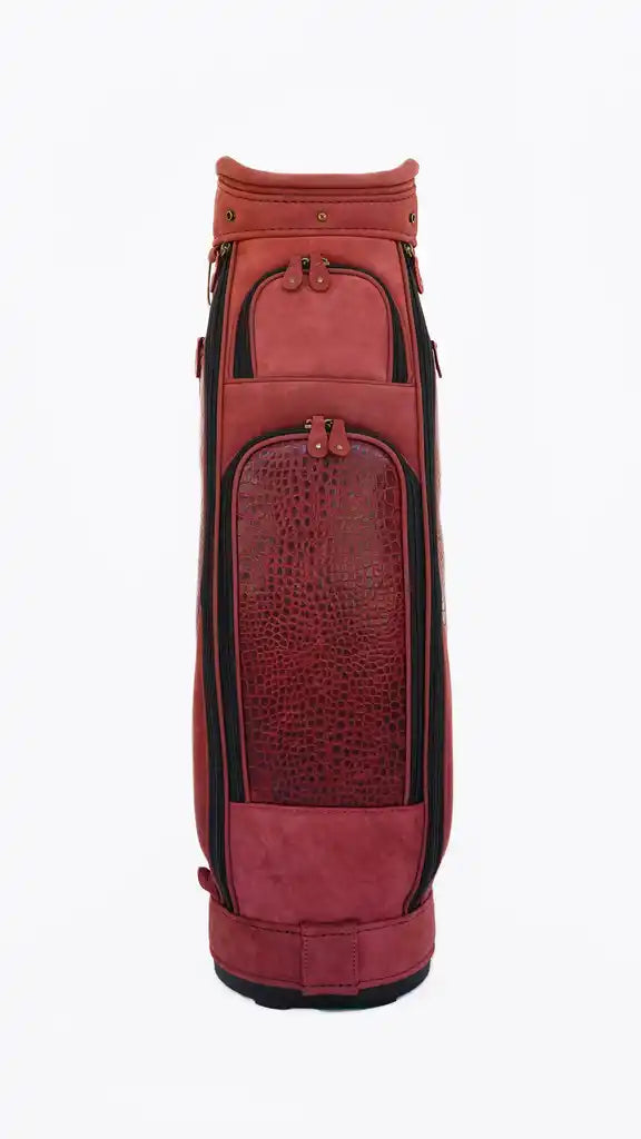 Crimson Estate Croc Leather Golf Bag