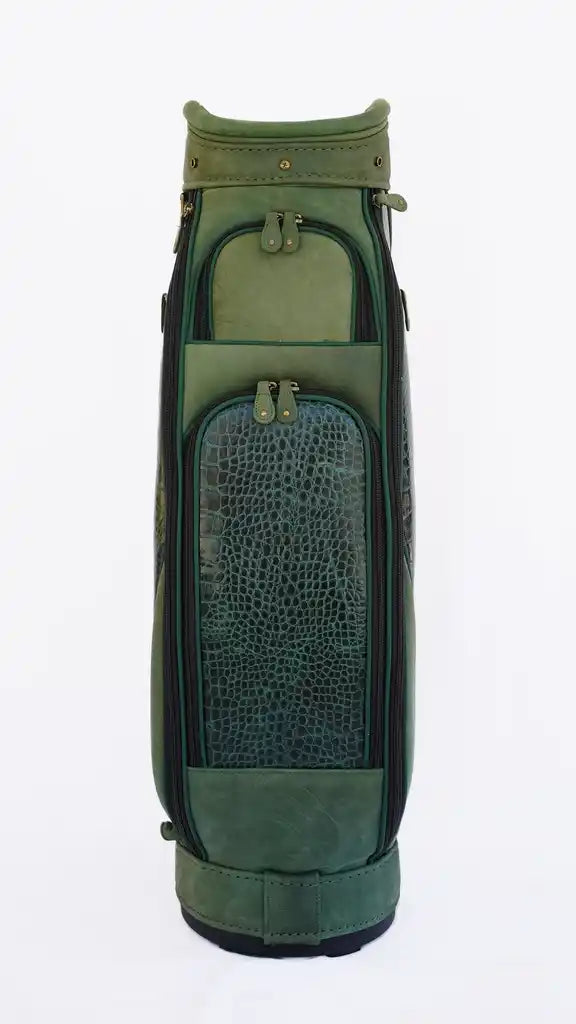 Estate Green Croc Leather Golf Bag