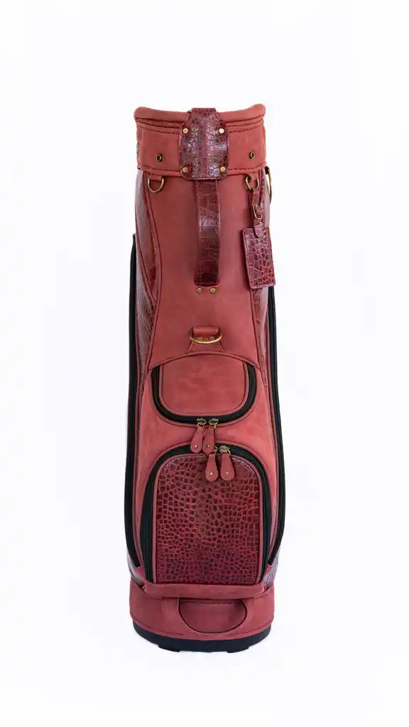 Crimson Estate Croc Leather Golf Bag