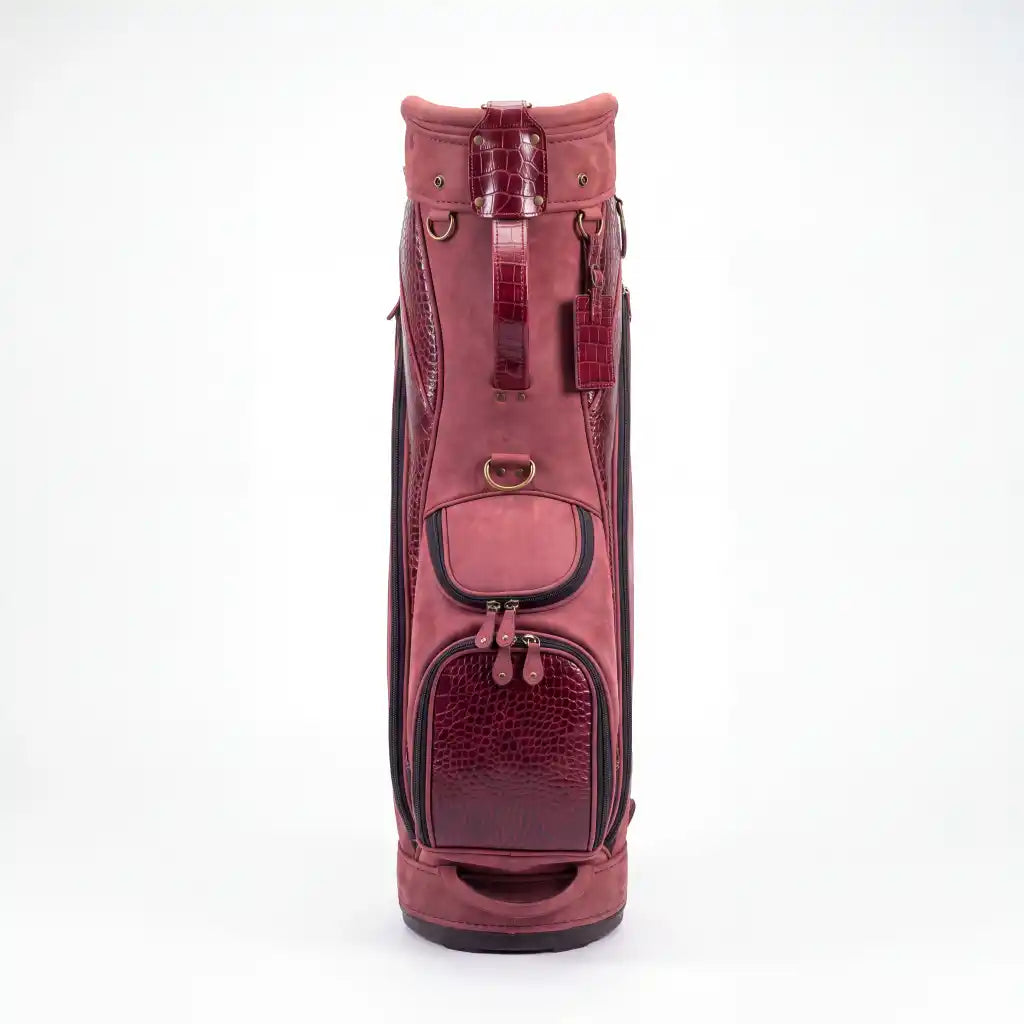 Red Croc Leather Golf Bag