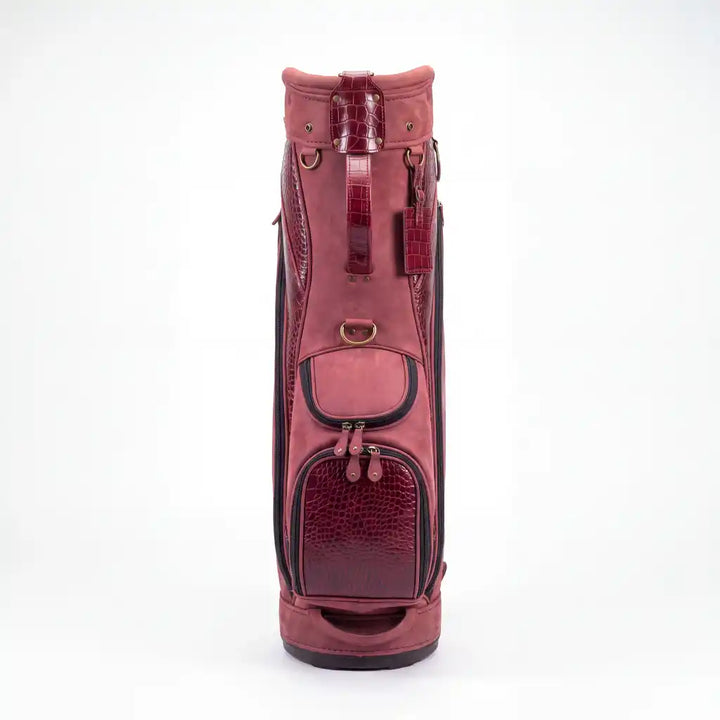 Red Croc Leather Golf Bag