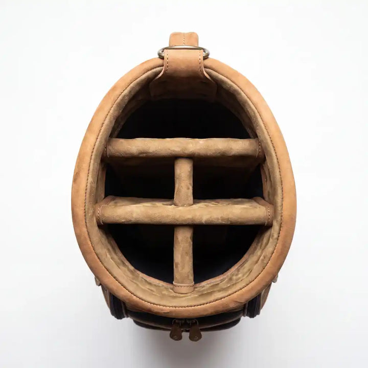 Saddle Tan Leather Golf Bag