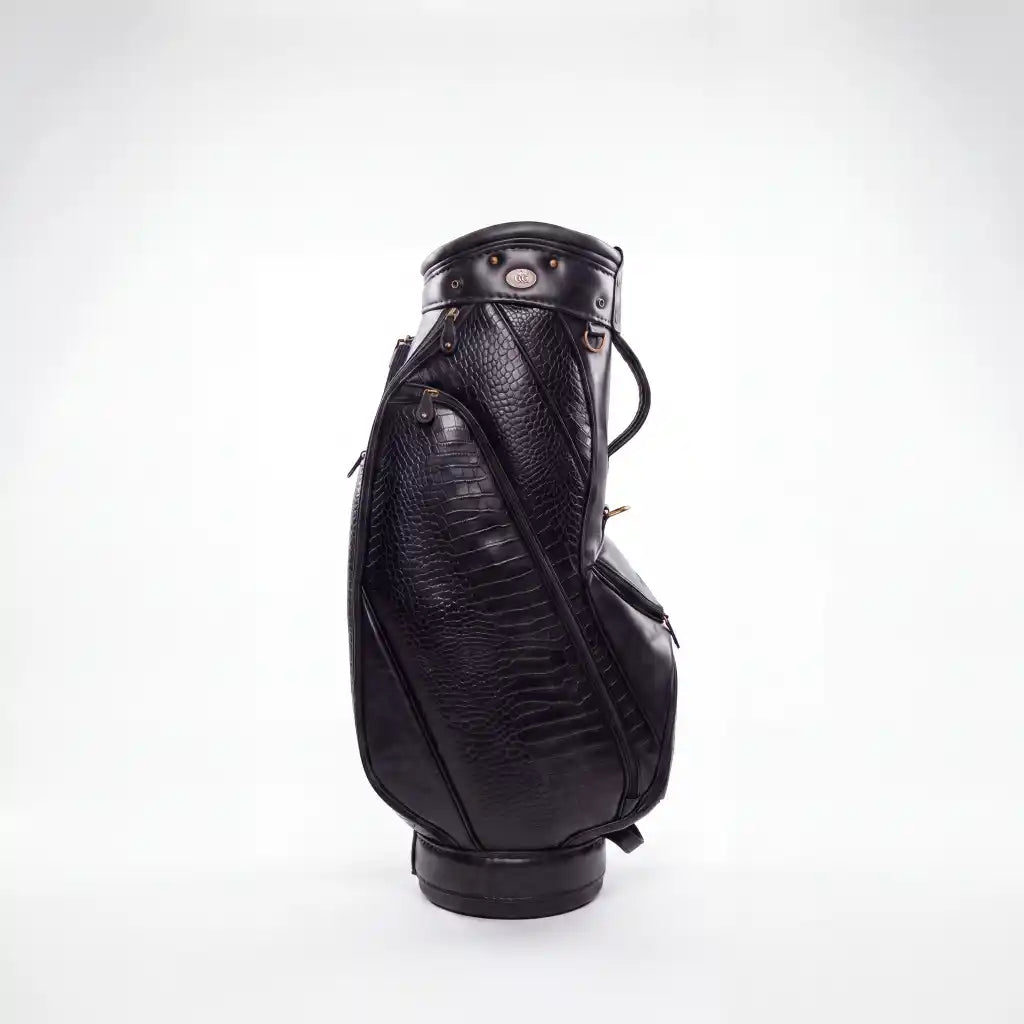 Black Croc Leather Golf Bag