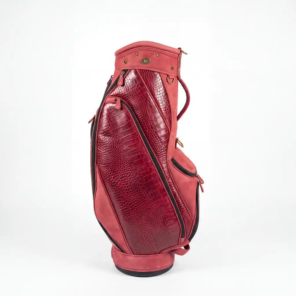 Red Croc Leather Golf Bag