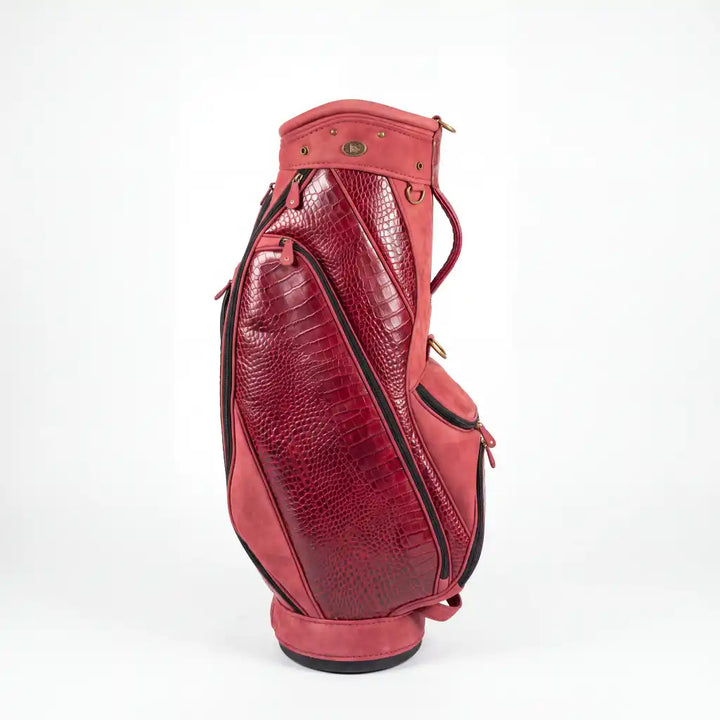 Red Croc Leather Golf Bag