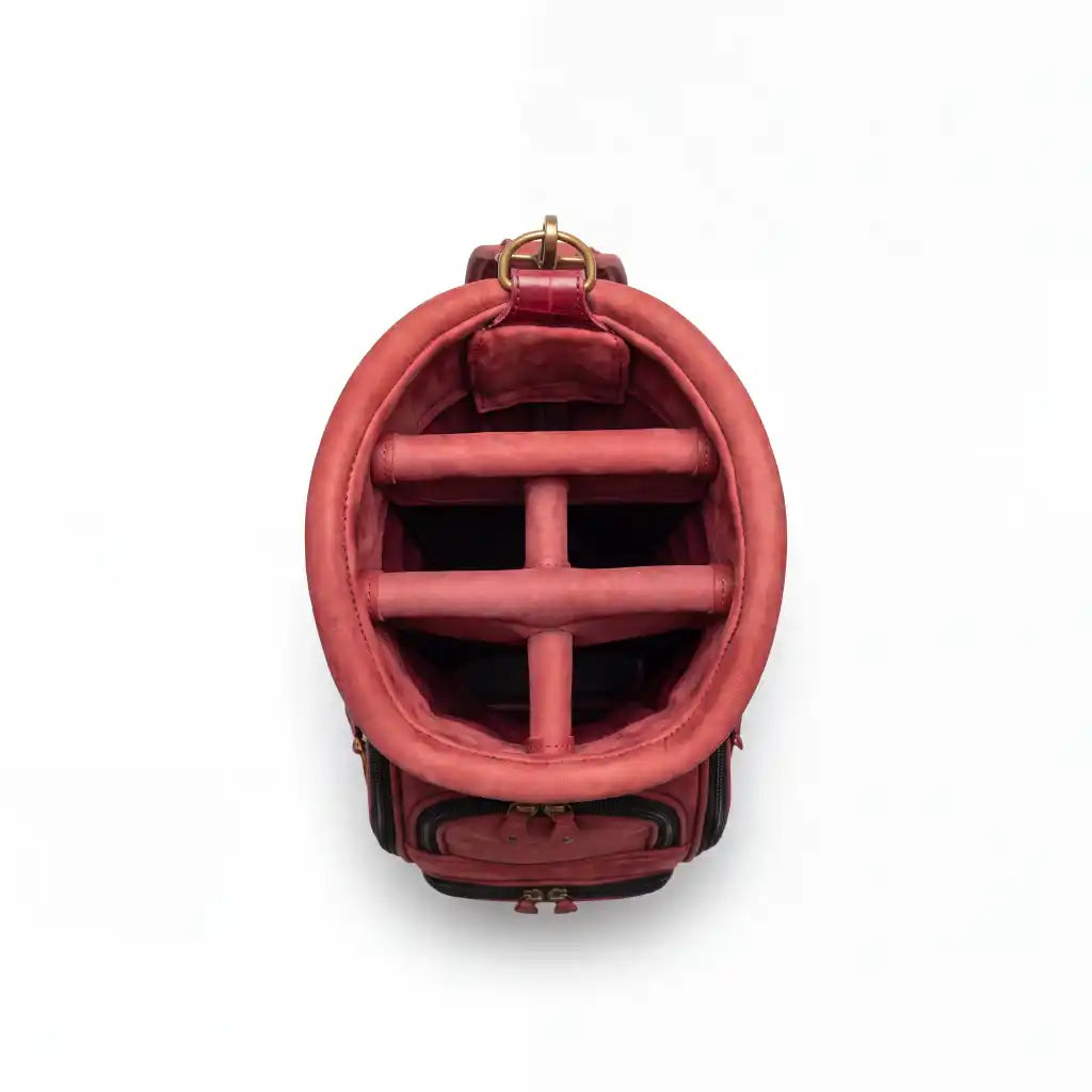 Red Croc Leather Golf Bag