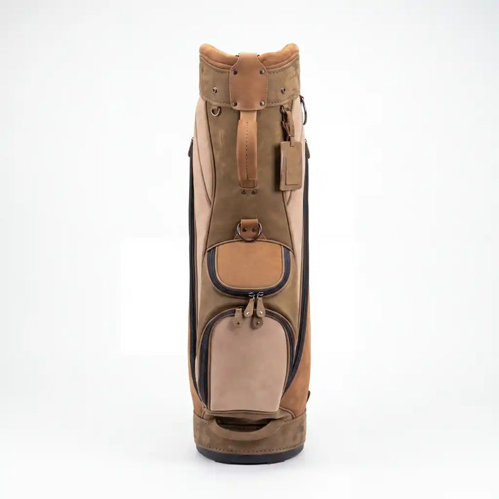 Saddle Tan Leather Golf Bag