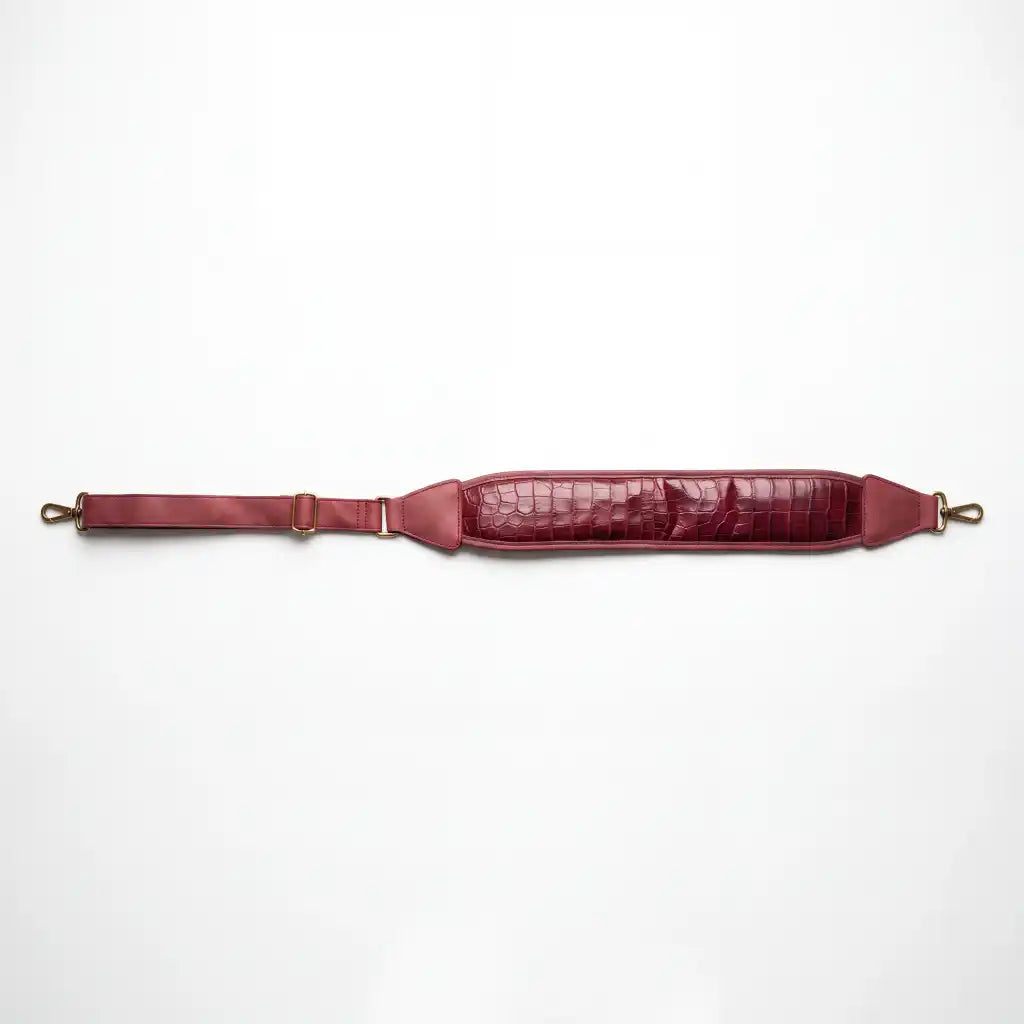Red Croc Leather Golf Bag