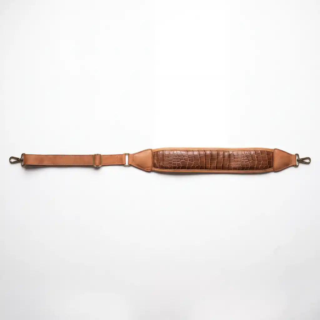 Brown Croc Leather Golf Bag