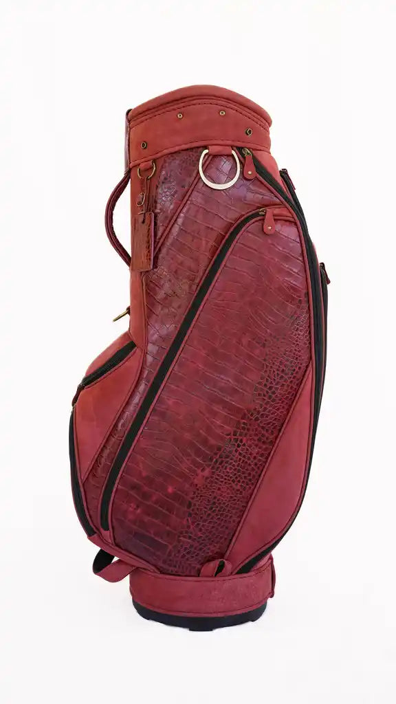 Crimson Estate Croc Leather Golf Bag