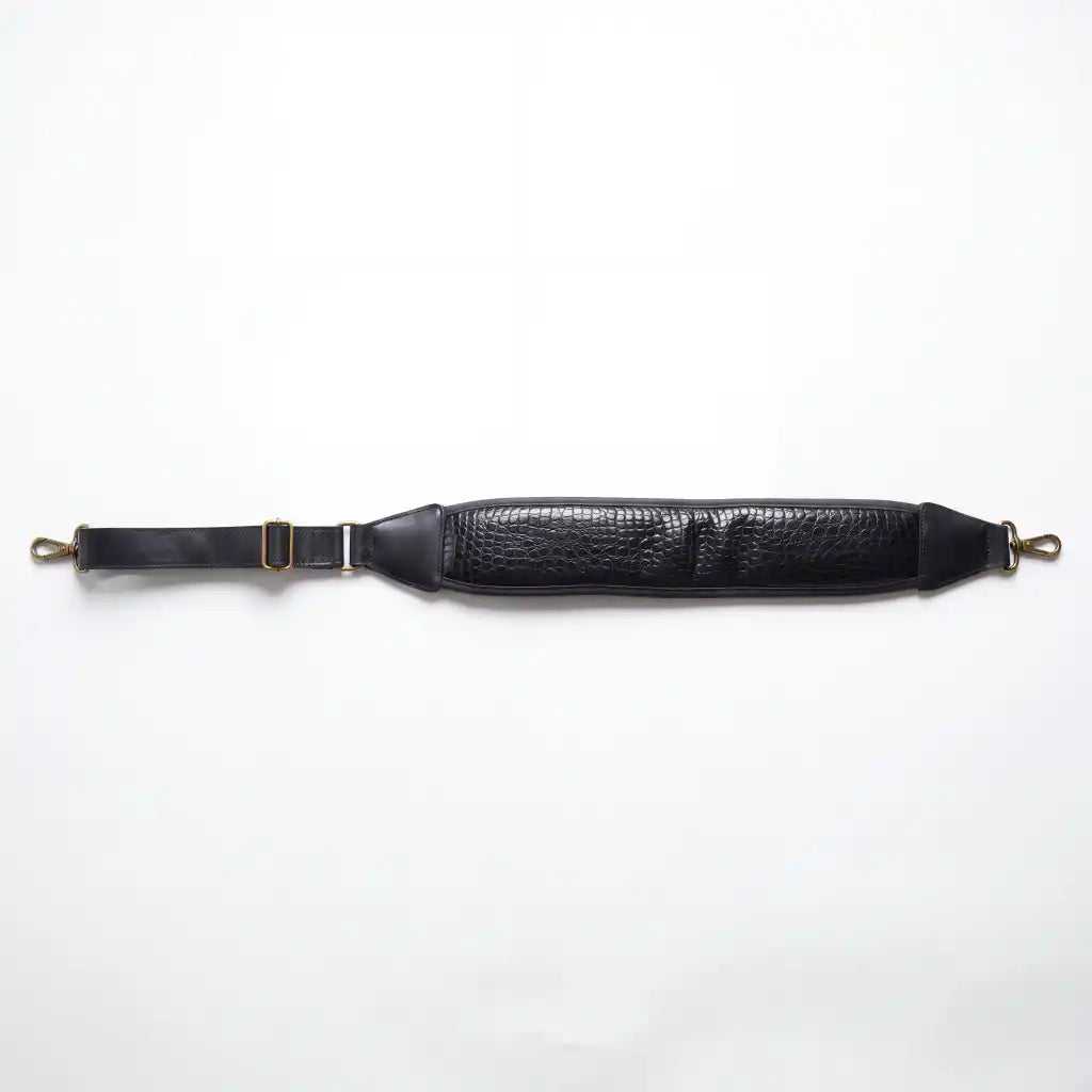 Black Croc Leather Golf Bag