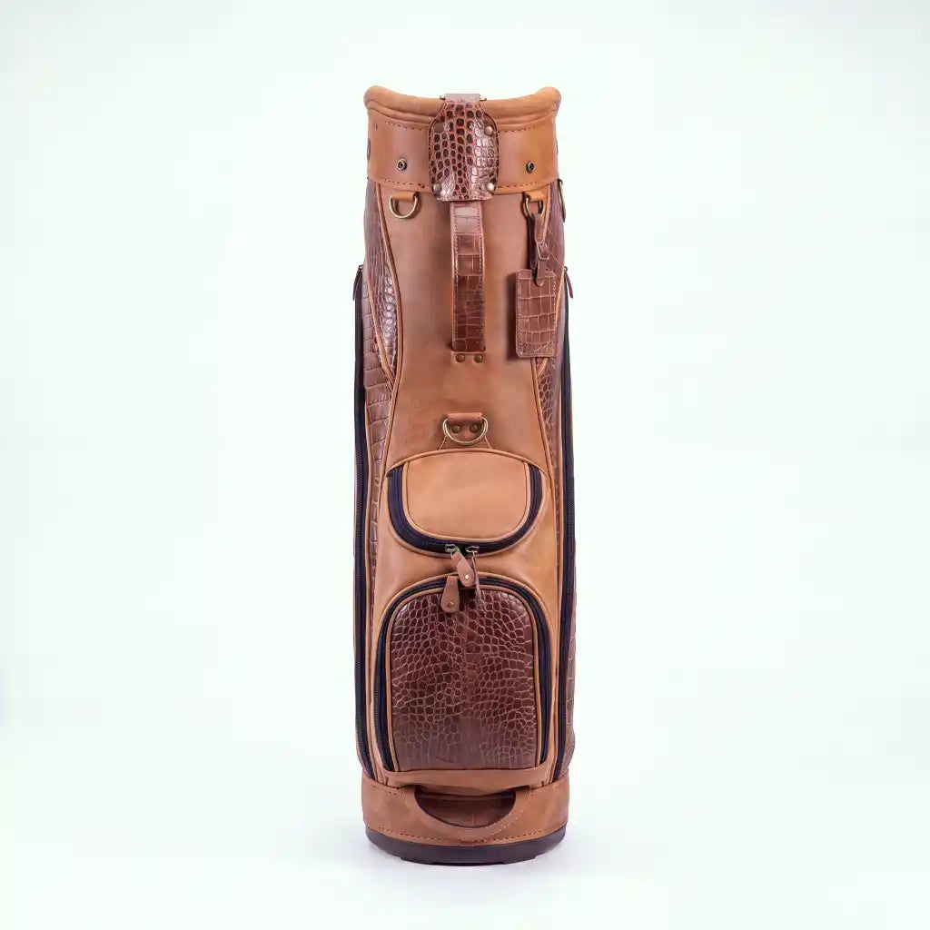 Brown Croc Leather Golf Bag