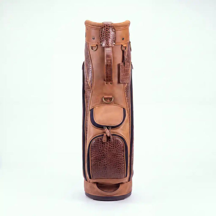 Brown Croc Leather Golf Bag