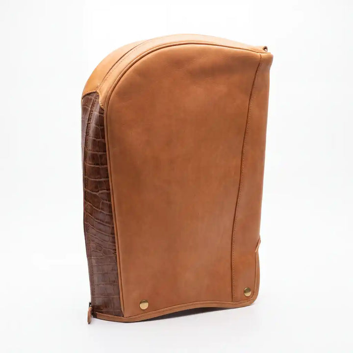 Brown Croc Leather Golf Bag