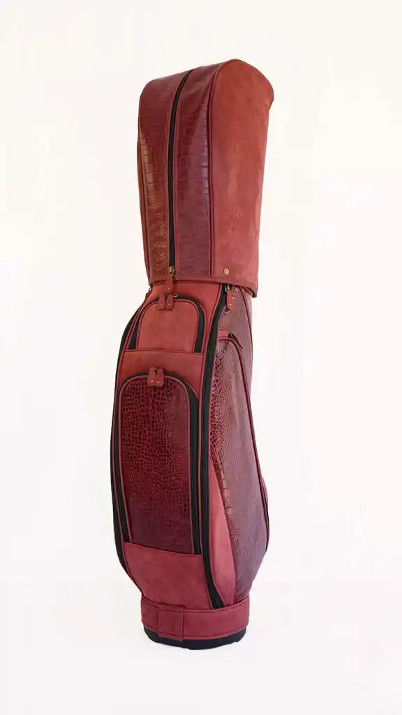 Crimson Estate Croc Leather Golf Bag
