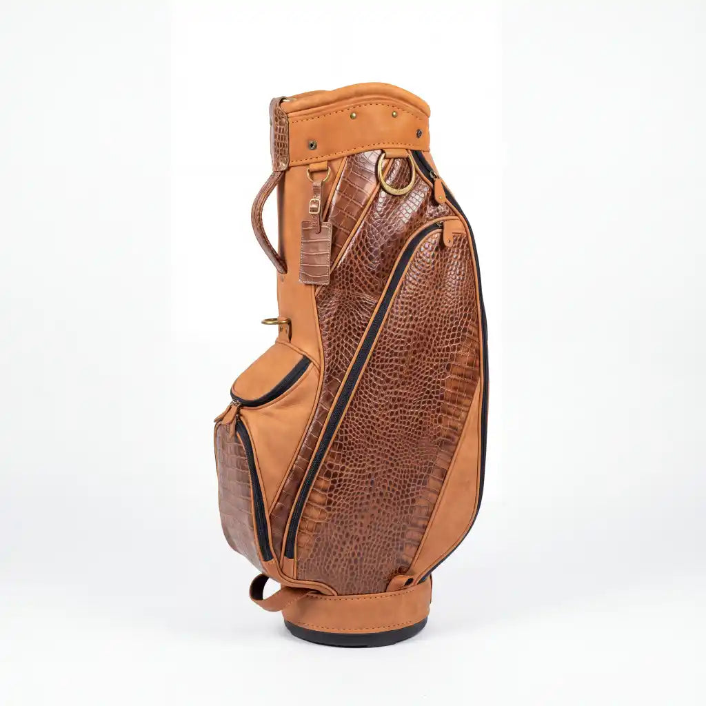 Brown Croc Leather Golf Bag