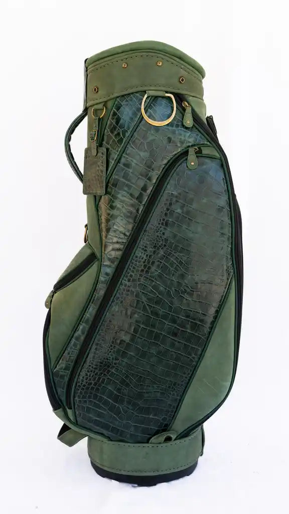 Estate Green Croc Leather Golf Bag