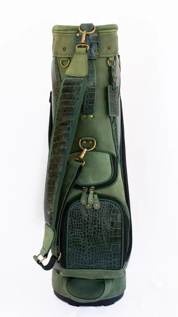 Estate Green Croc Leather Golf Bag